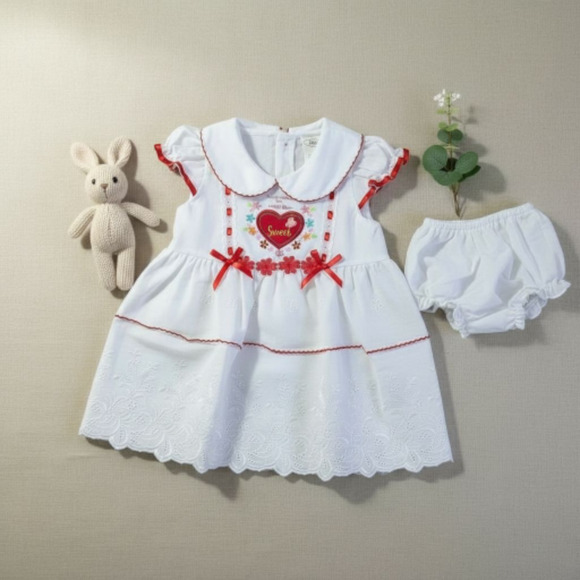 New Baby Girl Dress Set with underwear Size 9 to 12 months - Picture 1 of 3